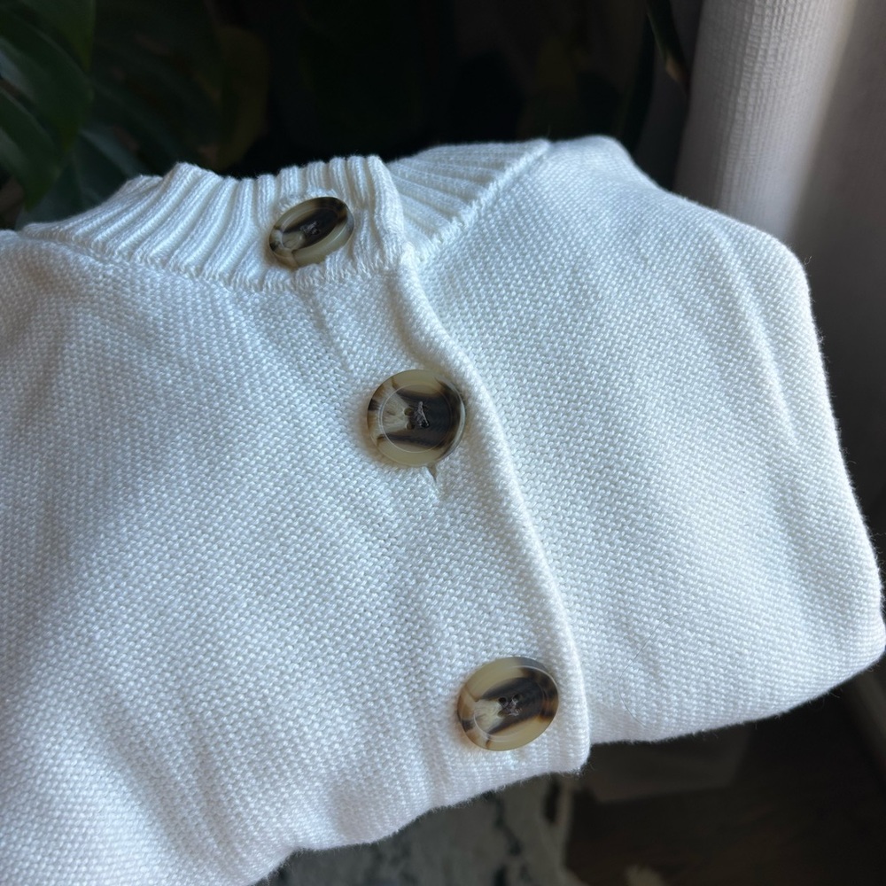 Quince Ivory Button-Up Cardigan - Picture 5 of 7